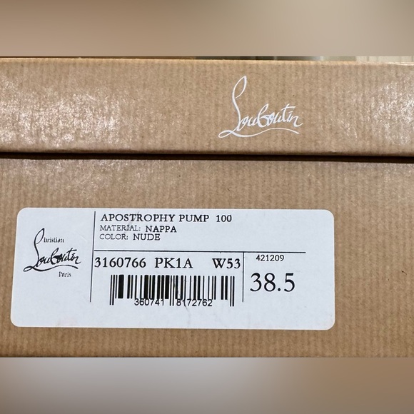 CHRISTIAN LOUBOUTIN Apostrophy Pump 100 Nappa 38.5 - Picture 14 of 14